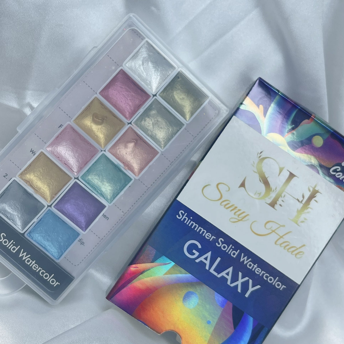 Shimmer solid watercolor galaxy