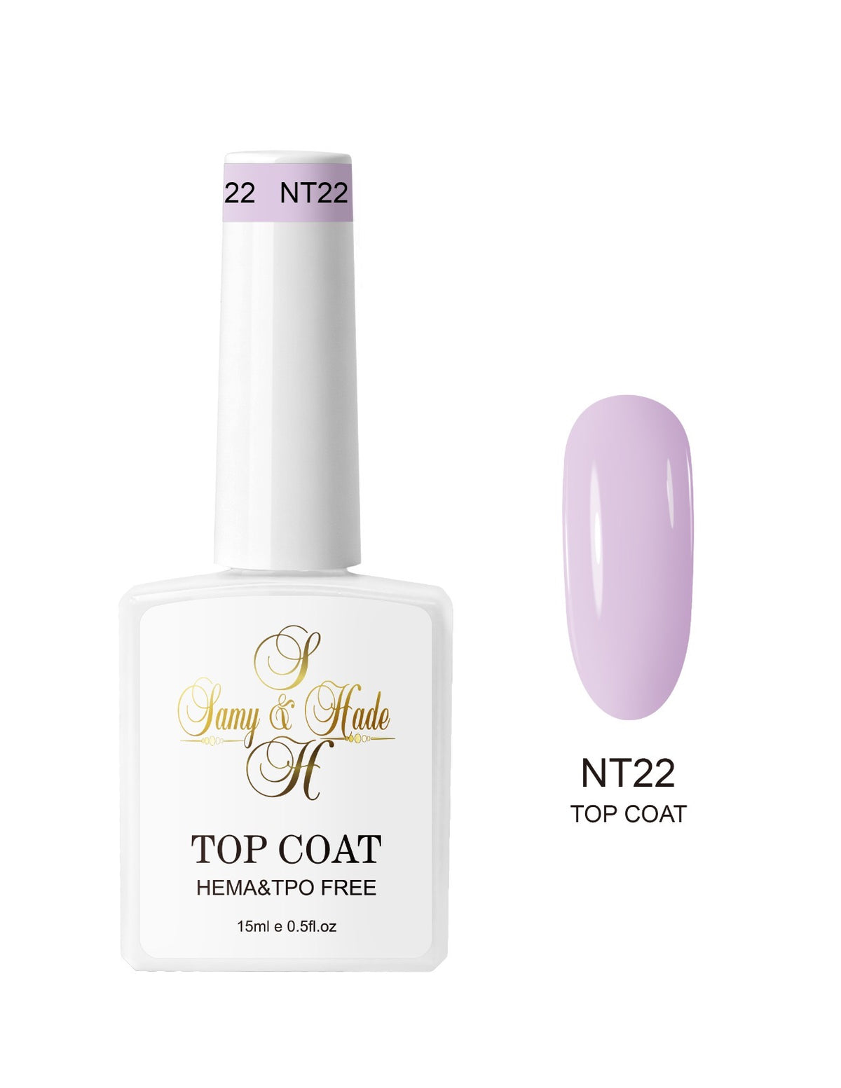 Top coat color colección 15ml  (Hema & TPO FREE ) 34 colores