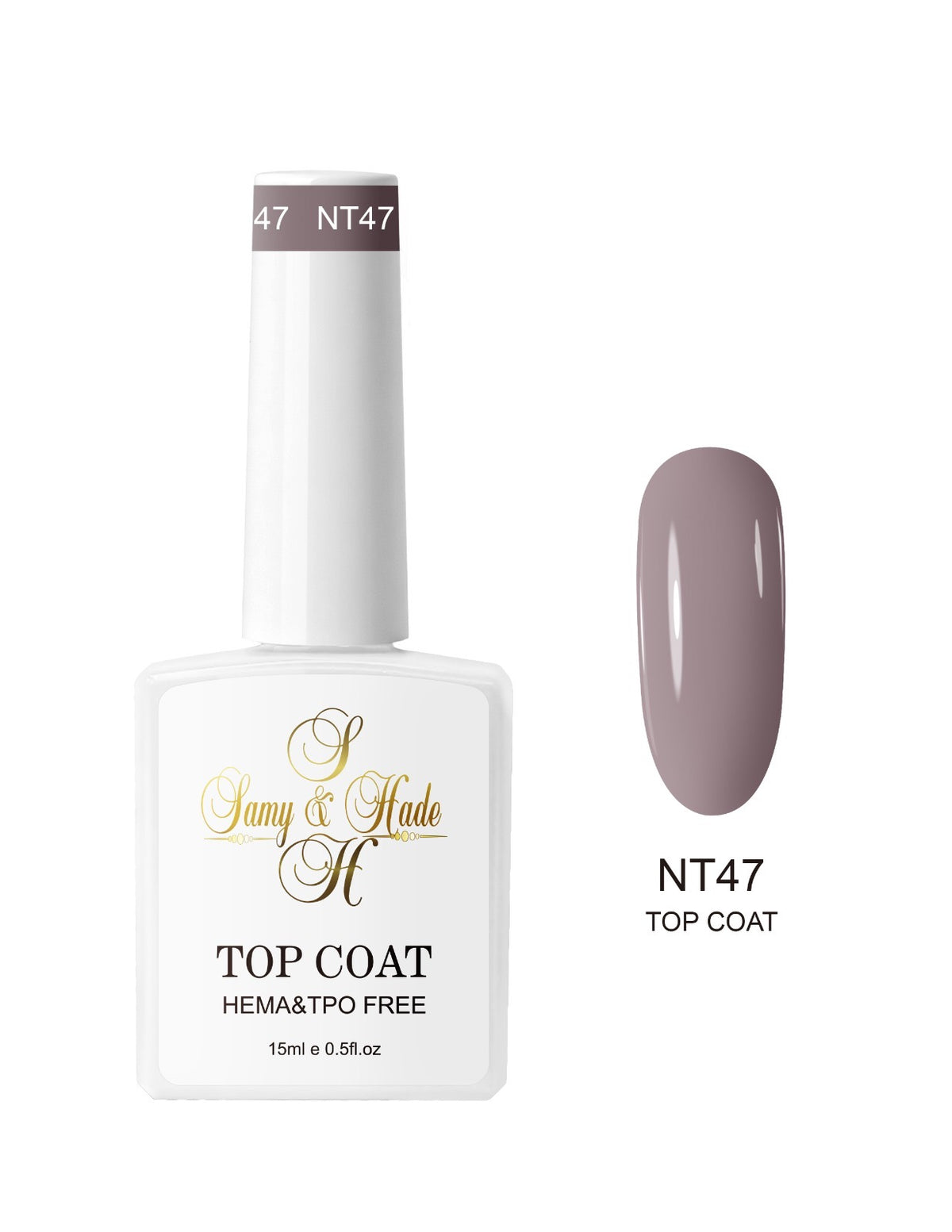 Top coat color colección 15ml  (Hema & TPO FREE ) 34 colores