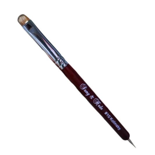 Nail Brush  #10 Kolinsky Double-Ended Professional