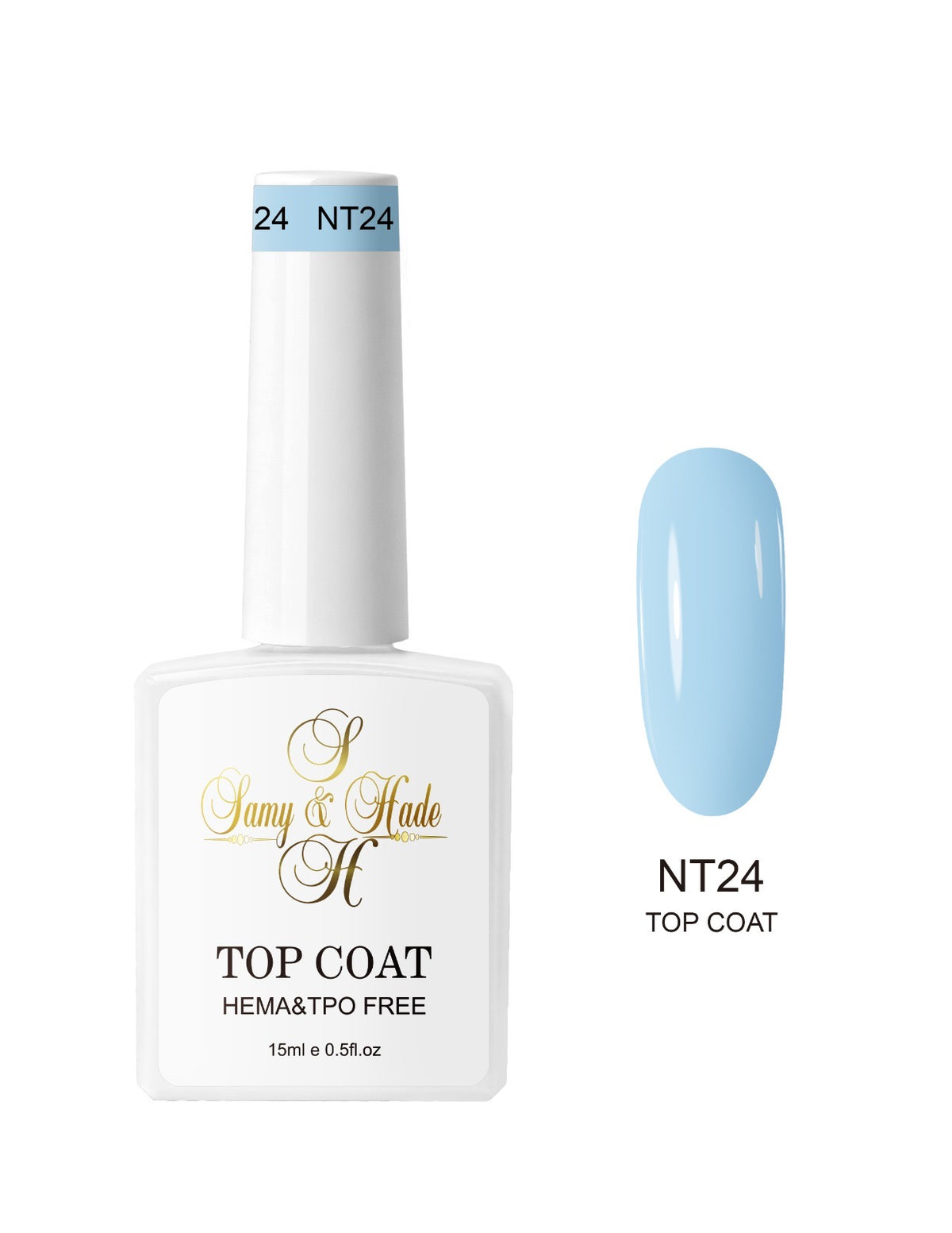 Top coat color colección 15ml  (Hema & TPO FREE ) 34 colores