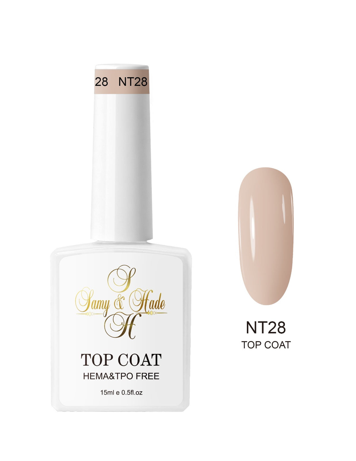 Top coat color colección 15ml  (Hema & TPO FREE ) 34 colores