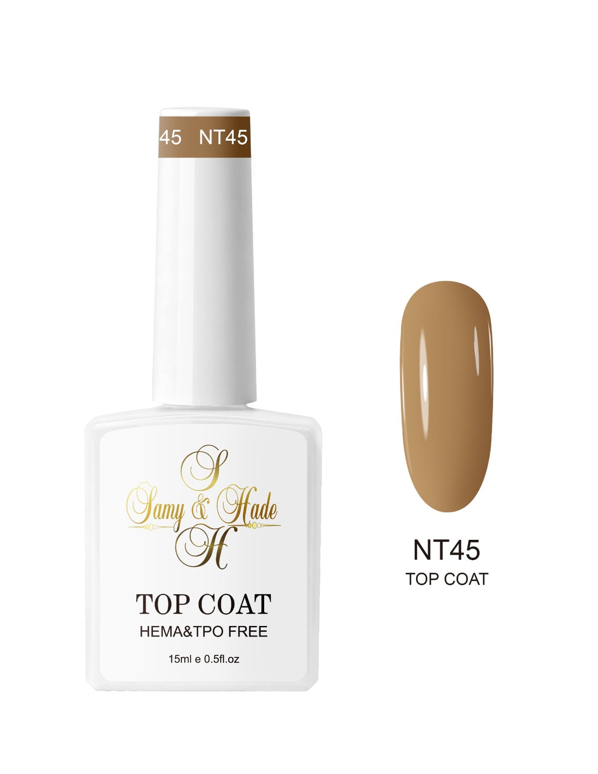 Top coat color colección 15ml  (Hema & TPO FREE ) 34 colores