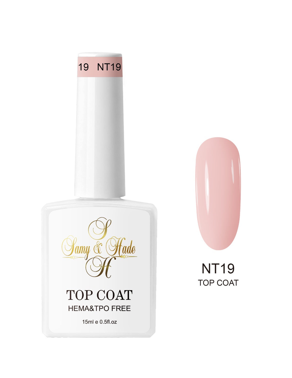 Top coat color colección 15ml  (Hema & TPO FREE ) 34 colores