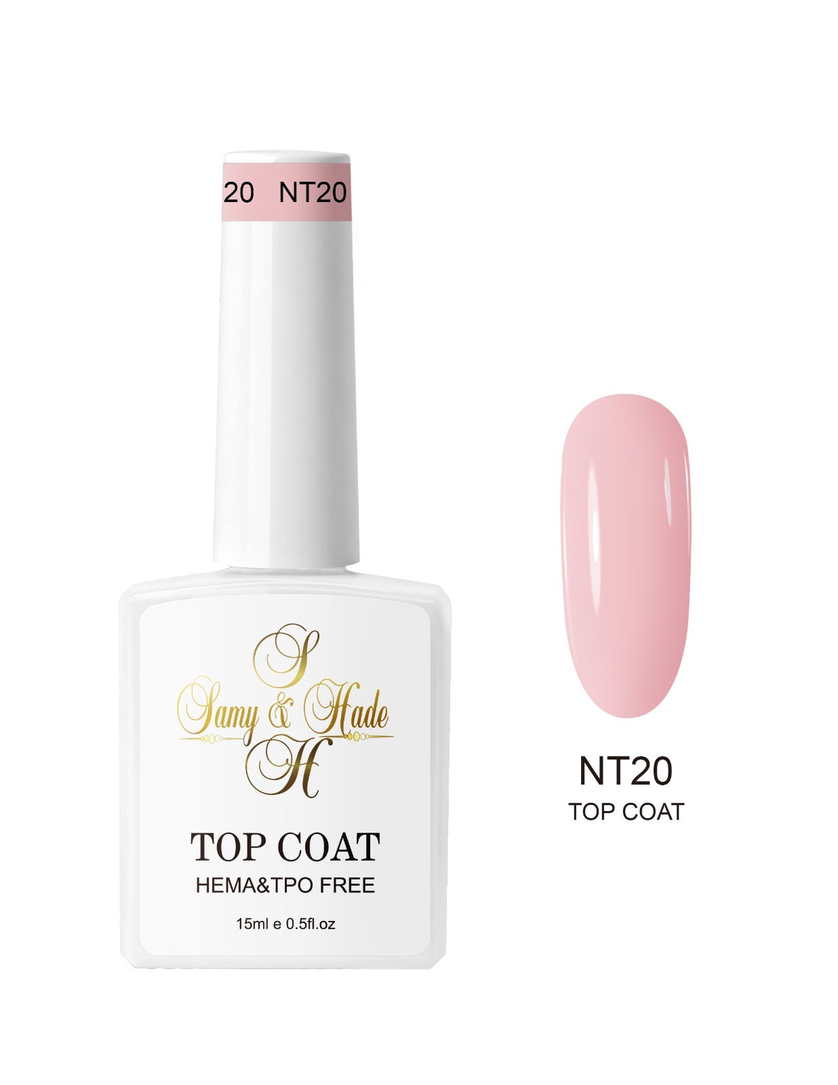Top coat color colección 15ml  (Hema & TPO FREE ) 34 colores