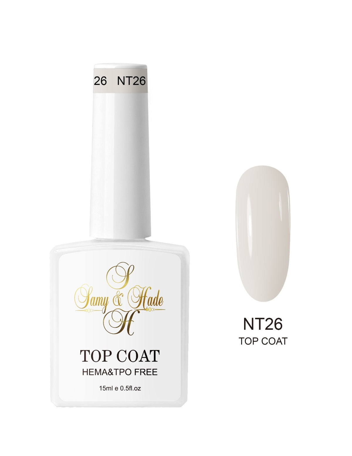 Top coat color colección 15ml  (Hema & TPO FREE ) 34 colores