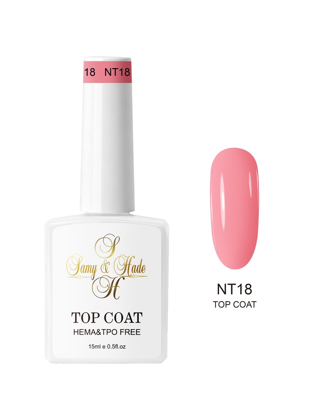 Top coat color colección 15ml  (Hema & TPO FREE ) 34 colores