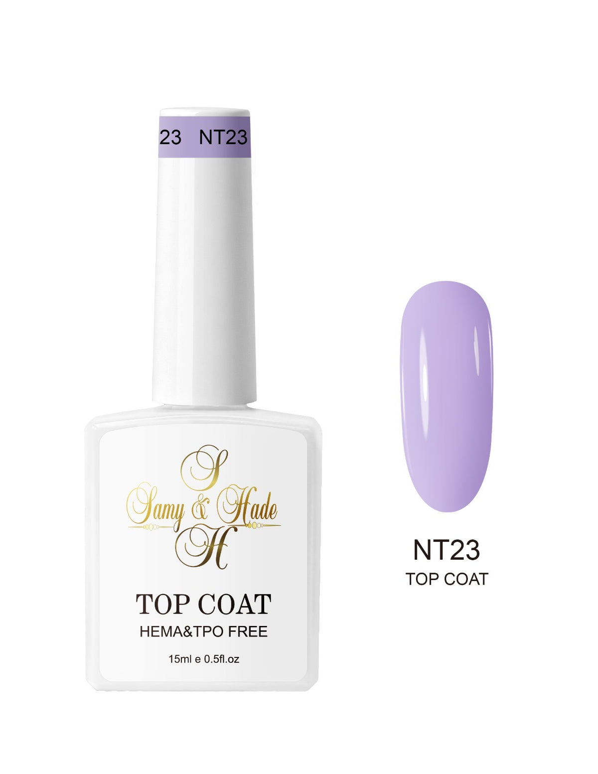 Top coat color colección 15ml  (Hema & TPO FREE ) 34 colores
