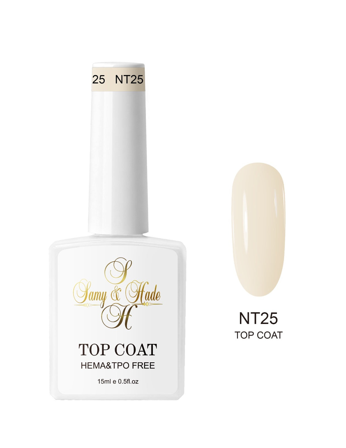 Top coat color colección 15ml  (Hema & TPO FREE ) 34 colores