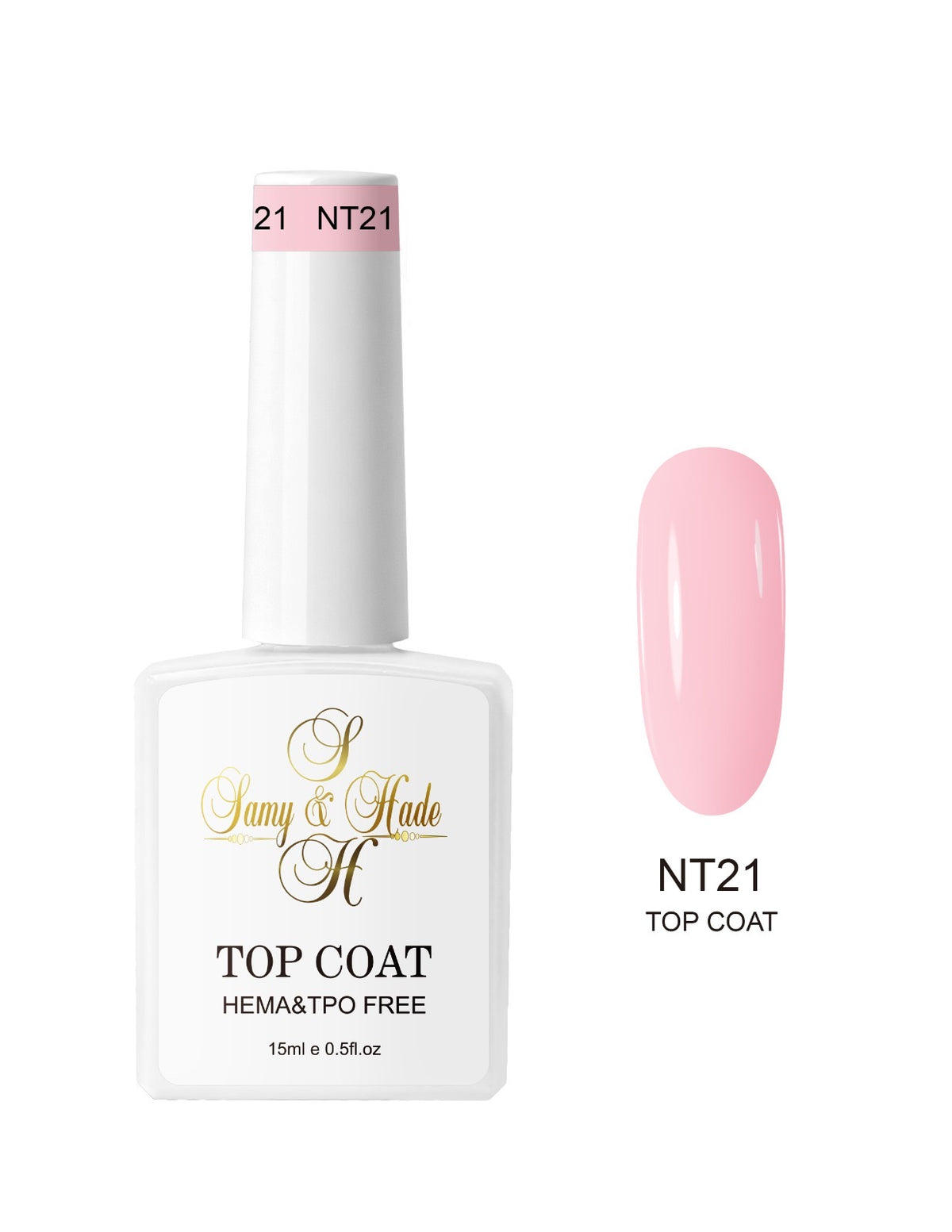 Top coat color colección 15ml  (Hema & TPO FREE ) 34 colores