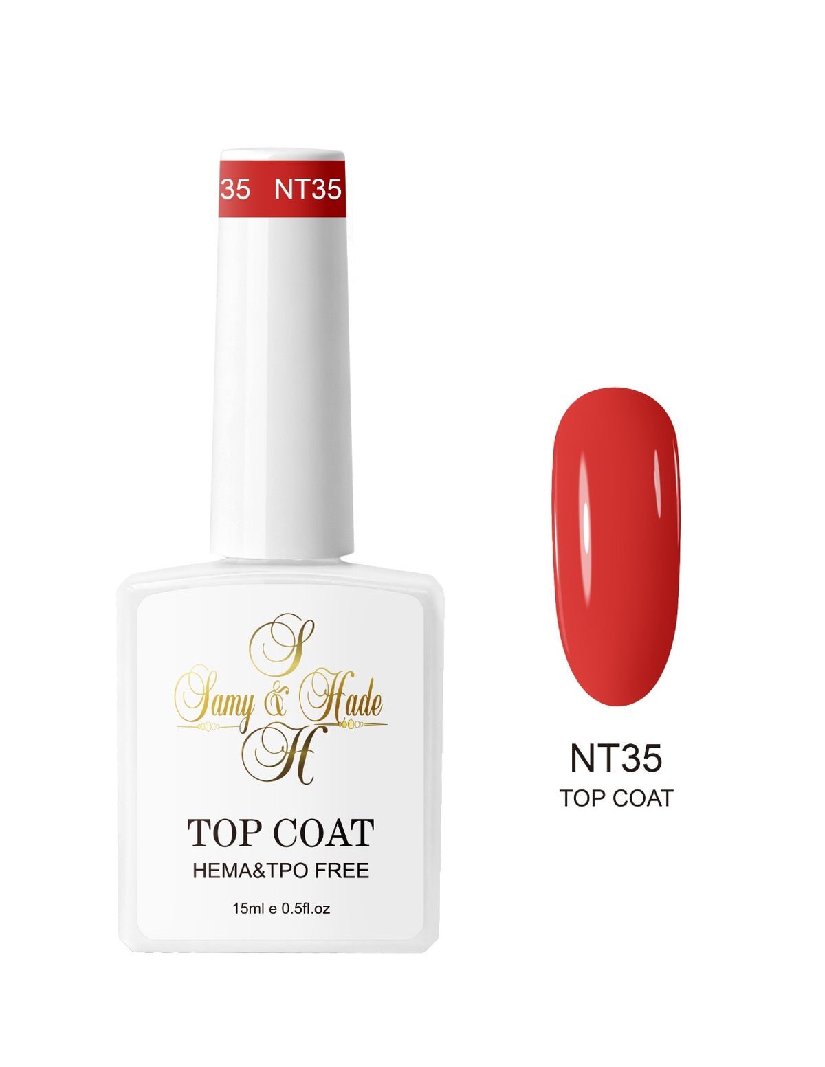 Top coat color colección 15ml  (Hema & TPO FREE ) 34 colores