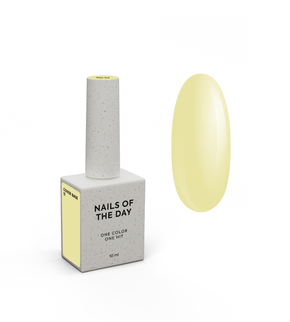 Nailsoftheday Cover base 17 Soft Yellow Base Coat – 10 ml