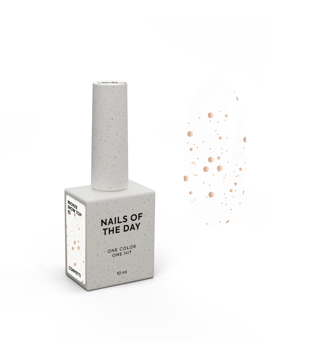 NAILSOFTHEDAY Bronze Snow top 03