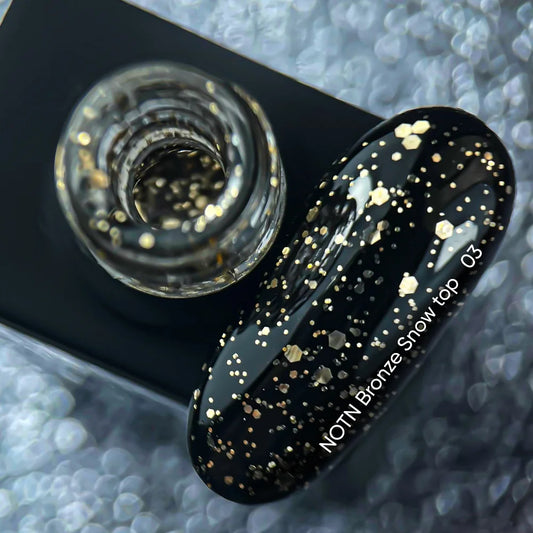 NAILSOFTHEDAY Bronze Snow top 03