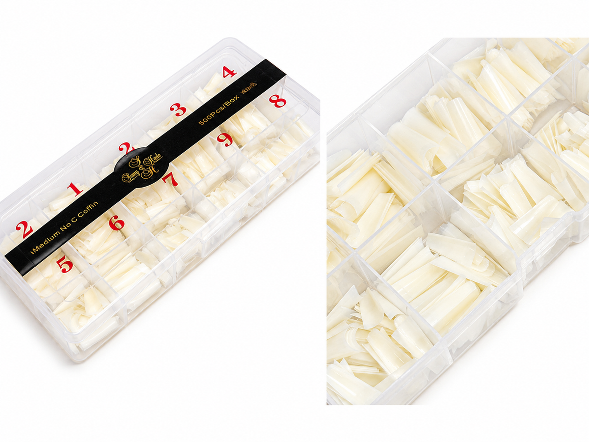 Medium No C Coffin Tips – 500 PCS