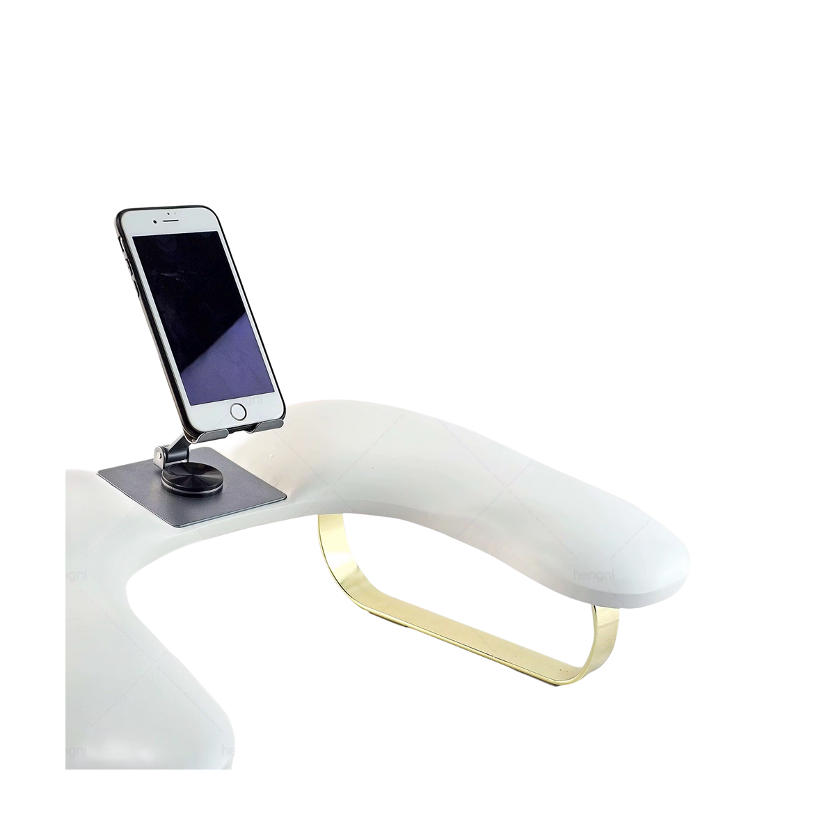 Reposabrazos con soporte de teléfono gold & silver