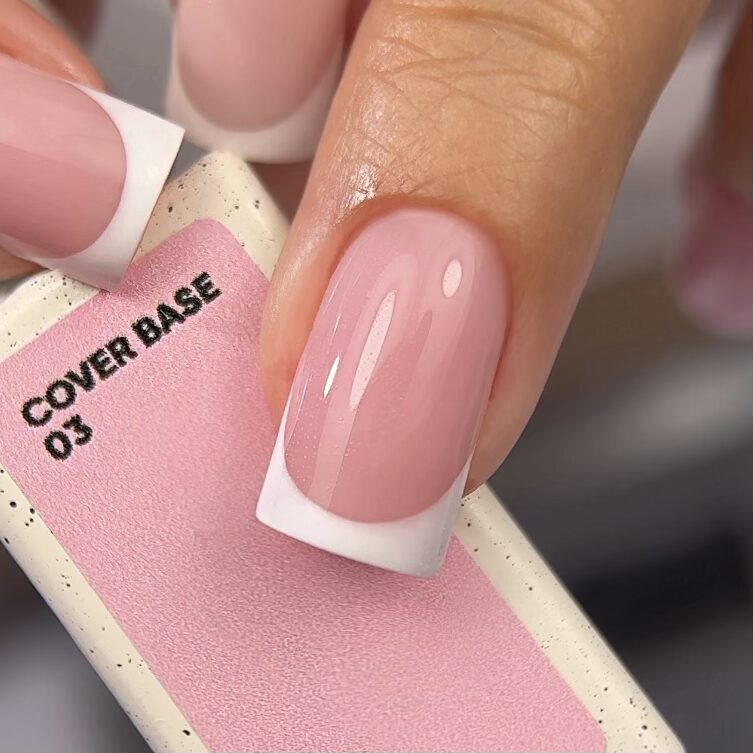 Nailsoftheday Cover base NEW Formula 03 — soft-peach camouflage base coat for nails, 10 ml