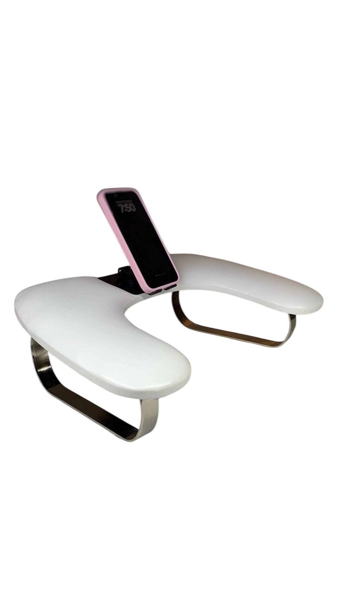 Reposabrazos con soporte de teléfono gold & silver