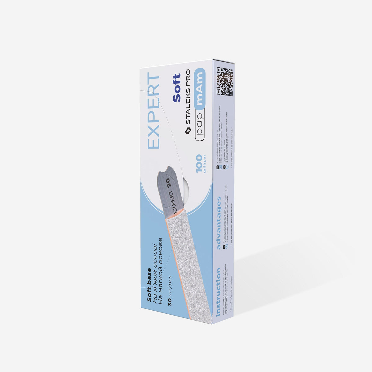 White Disposable PapmAm Files (With Soft Foam Layer) EXPERT 20 (25 Units) Código:  DFCE-20-100/25w