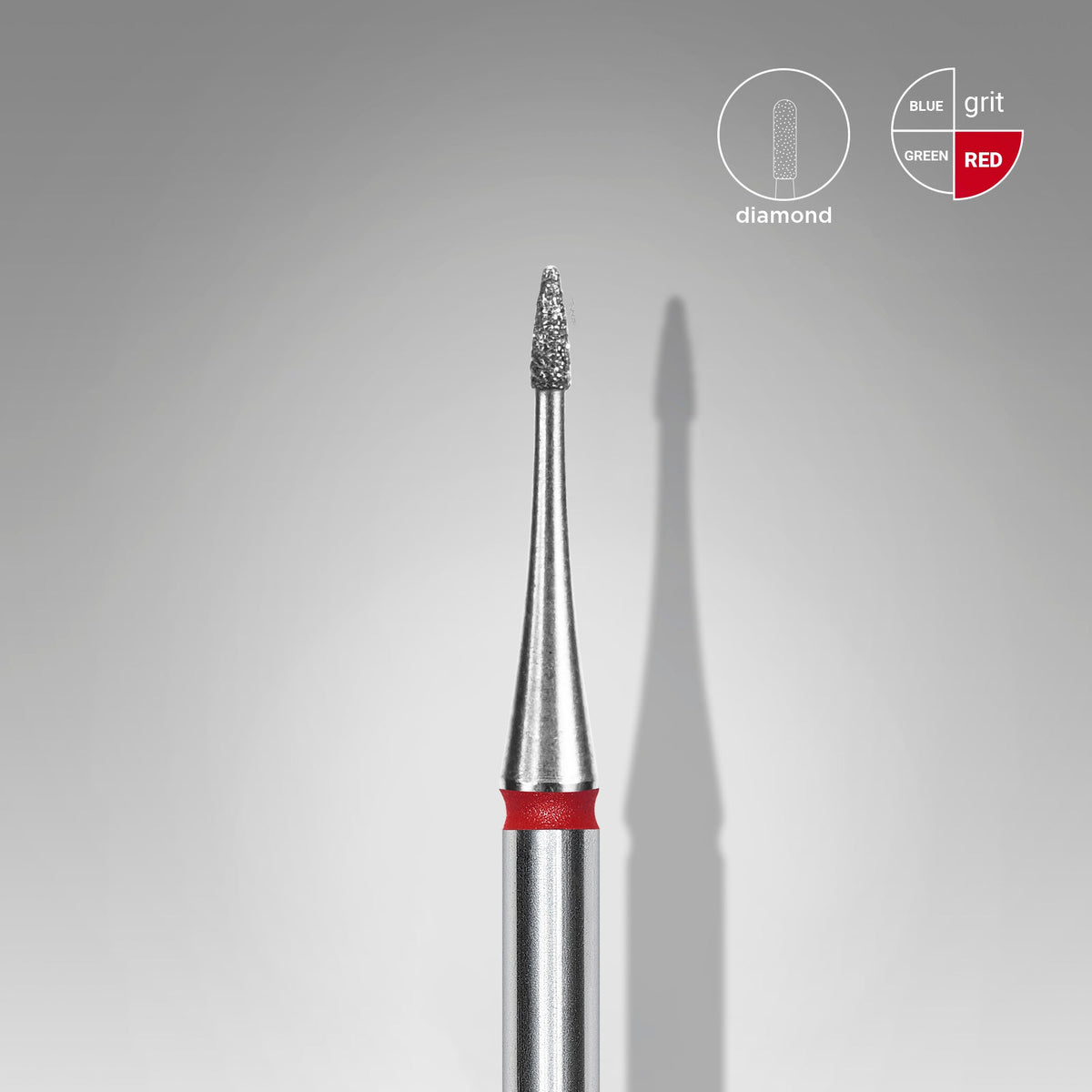 Fresa Diamante Mini Llama Roja EXPERT, Diámetro De 1 Mm / Parte De Trabajo De 3 Mm