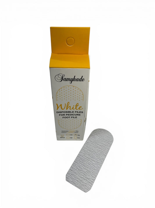 Limas Desechables para Pedicure (30 pcs) – White Samyhade