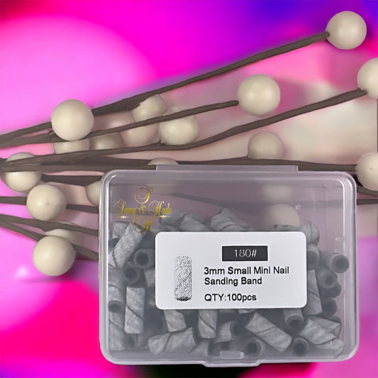 180# 3mm SMALL Mini nail SANDING Band QTY: 100pcs