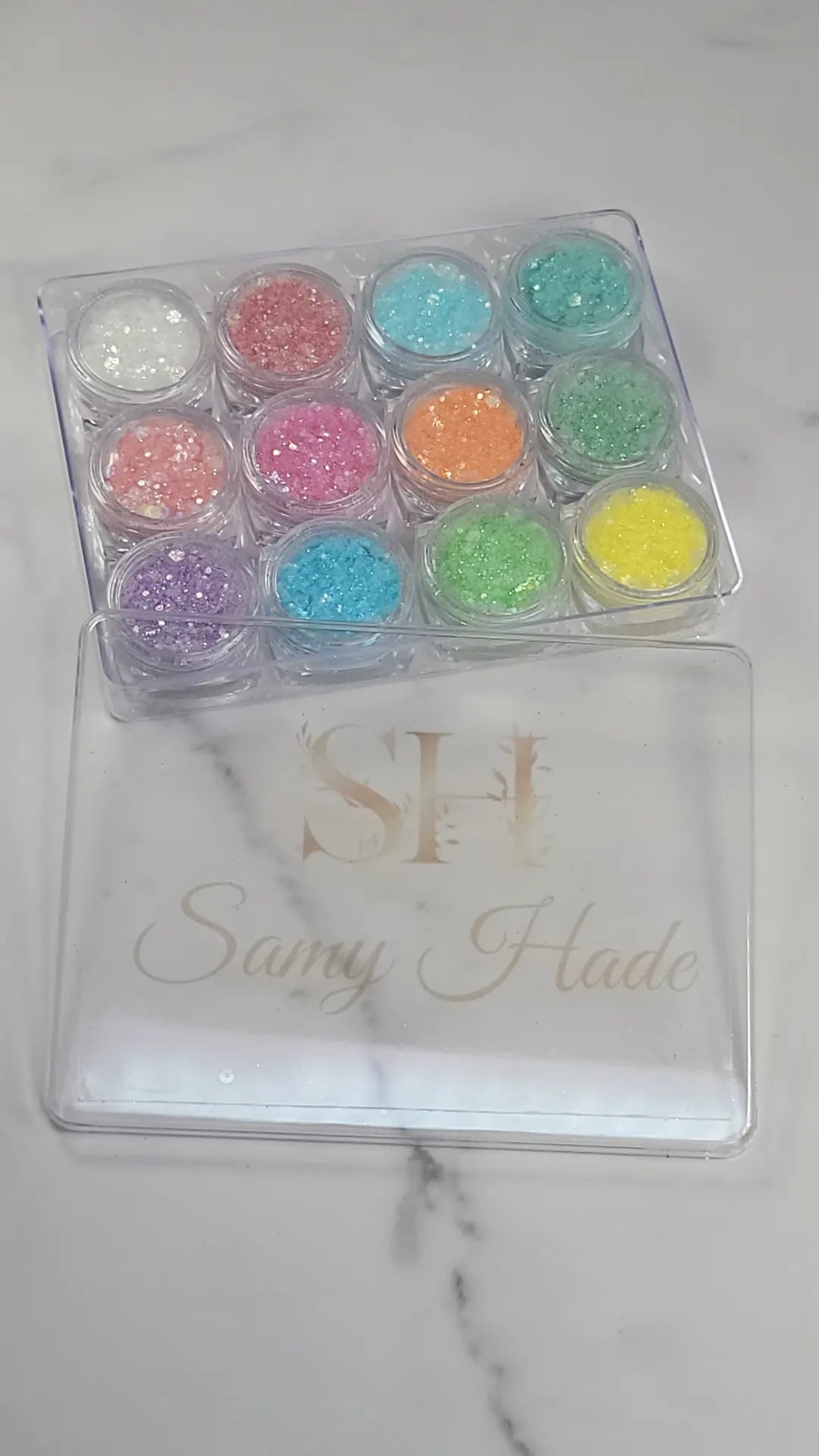Set glitter pastel  1.5 12 jar/set
