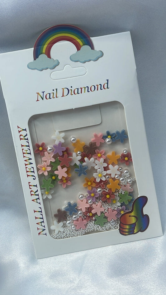 Flowers resins multicolor
